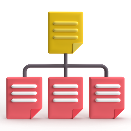 File Diagram  3D Icon