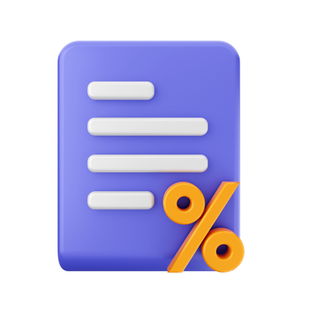 File Discount  3D Icon