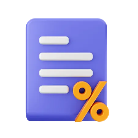 File Discount  3D Icon