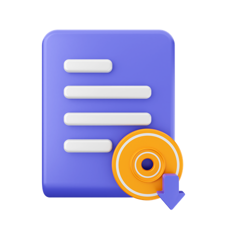 File Disk 3D Icon