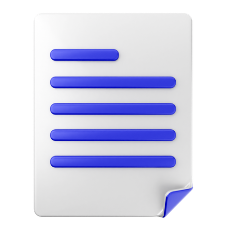 文書のファイル  3D Icon