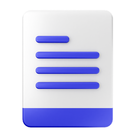 文書のファイル  3D Icon