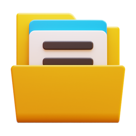 FILE DOCUMENT  3D Icon