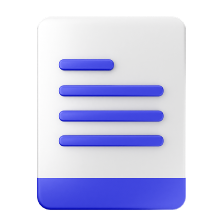 File Document  3D Icon