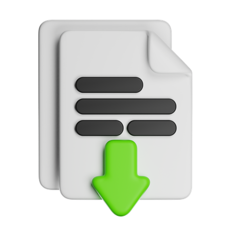 File Download  3D Icon