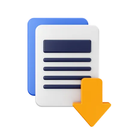 File Download  3D Icon