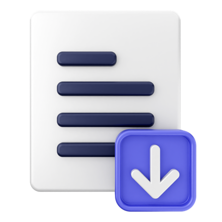 File Download  3D Icon