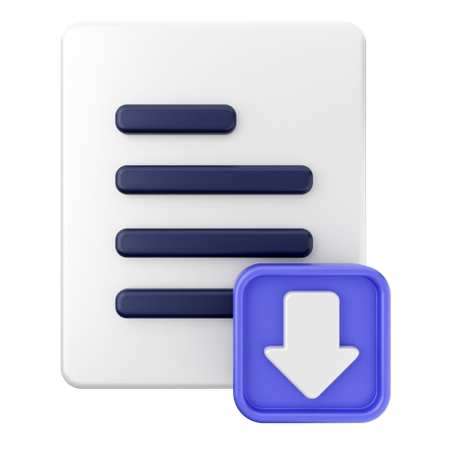 File Download  3D Icon