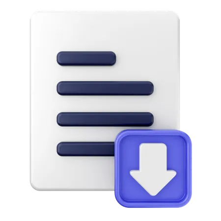 File Download  3D Icon