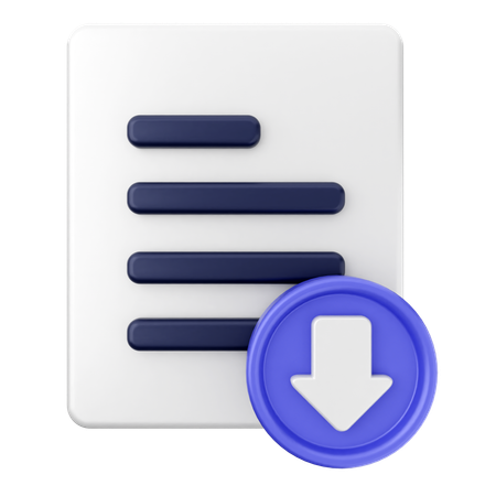 File Download  3D Icon