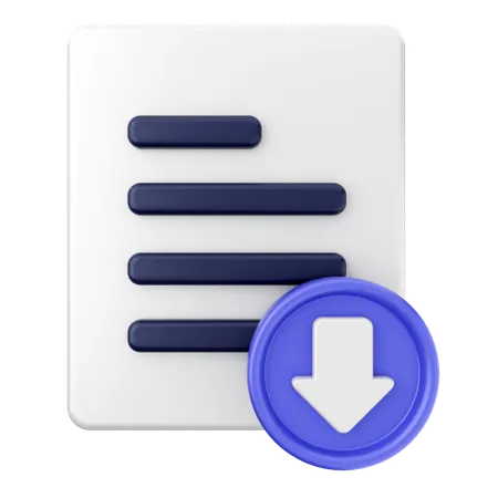 File Download  3D Icon