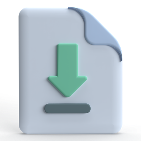 File Download  3D Icon