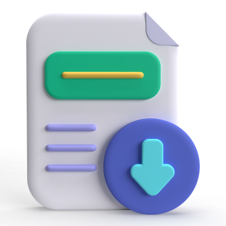 File Download  3D Icon