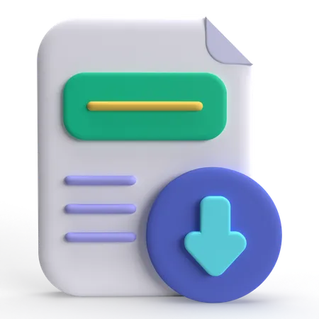 File Download  3D Icon