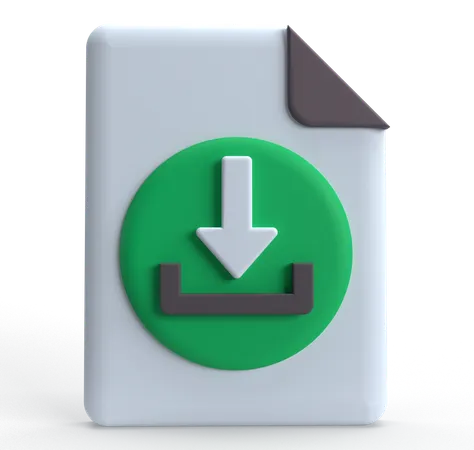 File Download  3D Icon