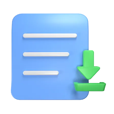 File Download  3D Icon