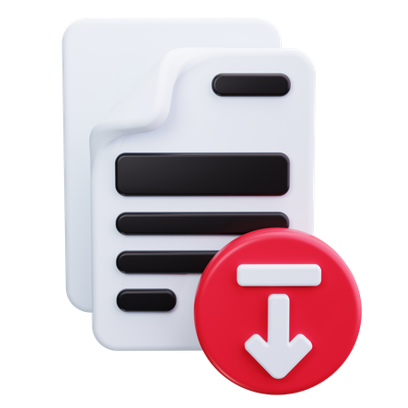 File Download  3D Icon