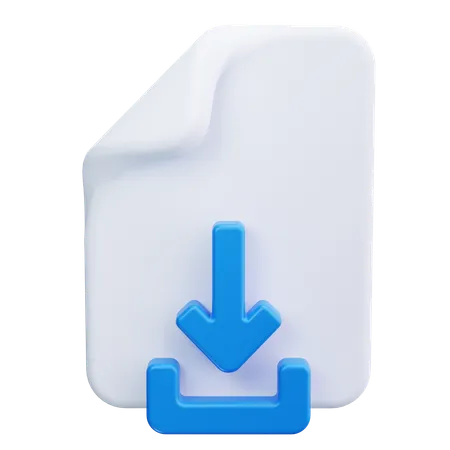 File Download  3D Icon