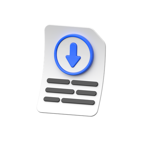 File Download  3D Icon