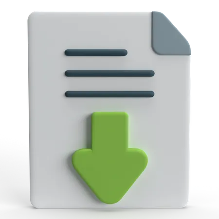 File Download  3D Icon