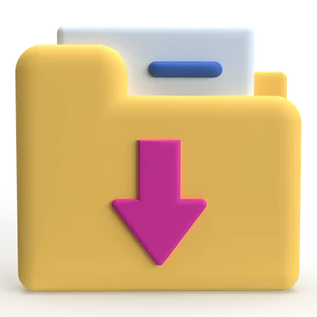 File Downloading  3D Icon
