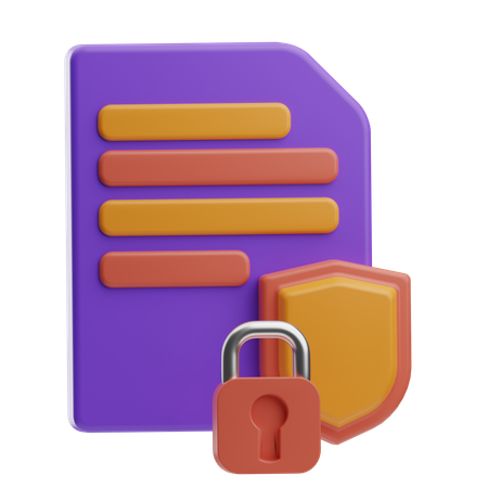 File Encryption  3D Icon