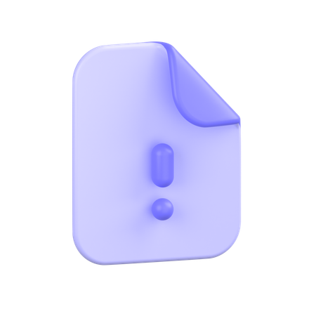 File Error  3D Icon