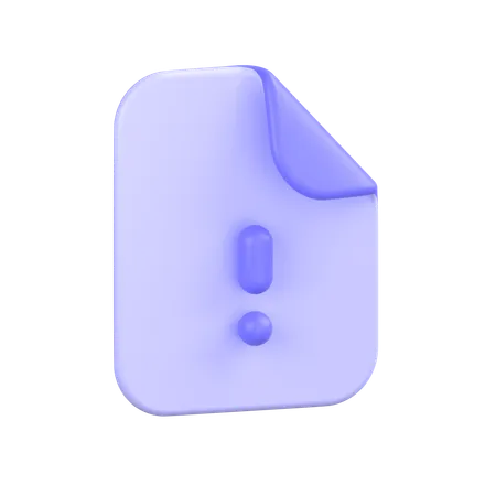 File Error  3D Icon