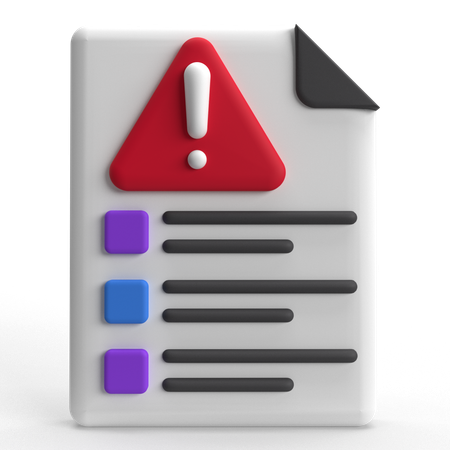 File Error  3D Icon