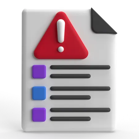File Error  3D Icon