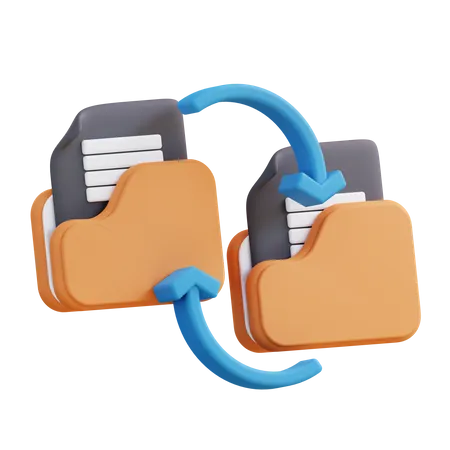 3 D Illustration Of File Exchange Folder 3D Icon