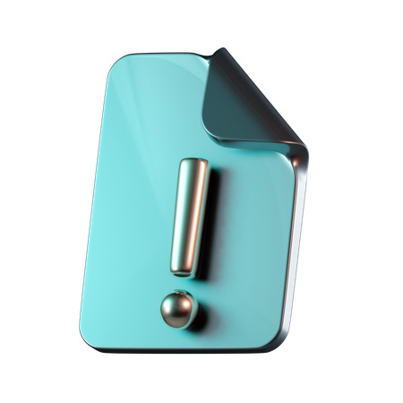 File Exclamation  3D Icon