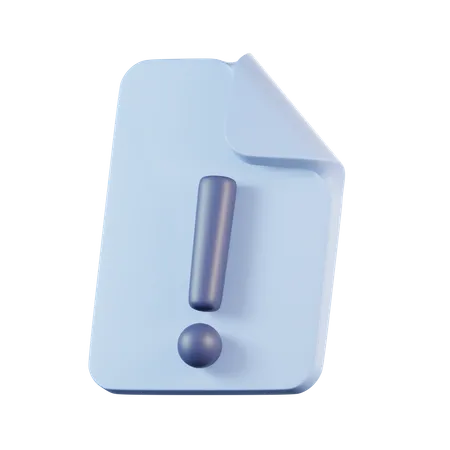File Exclamation  3D Icon