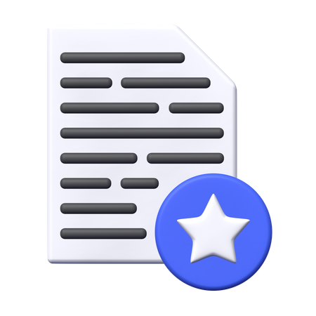 File Favorite  3D Icon