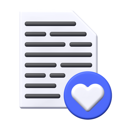 File Favorite Love  3D Icon