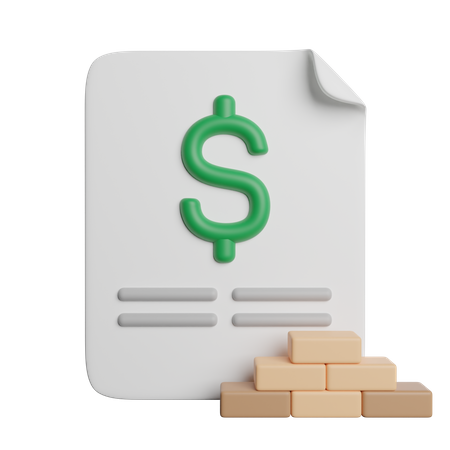 File Finance  3D Icon