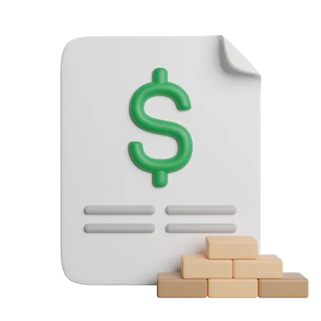 House Document Finance 3D Icon