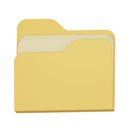 3 D Folder And Paper For Management File 3D Icon