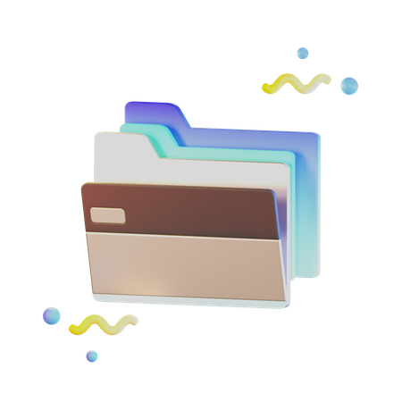 File folder  3D Illustration