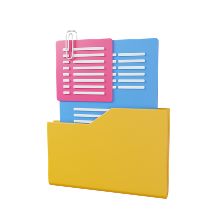 File Folder  3D Illustration