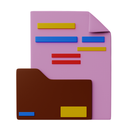 File Folder  3D Illustration