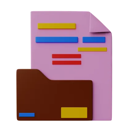 File Folder  3D Illustration