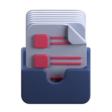 File Folder 3D Illustration