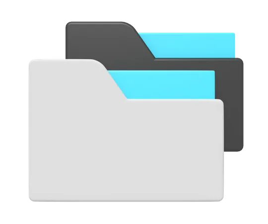 3 D Icon Of Folder Data Copy Paste 3D Icon