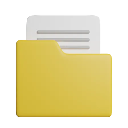 Document Folder File 3D Icon
