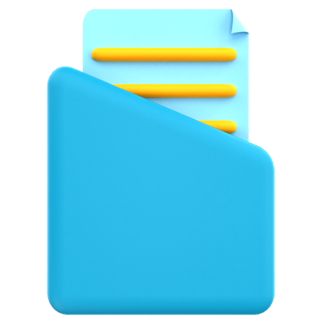 File Holder 3D Illustration