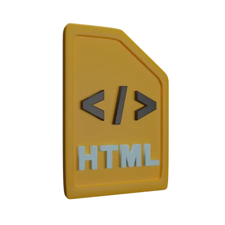 Rendering File HTML Coding 3D Icon
