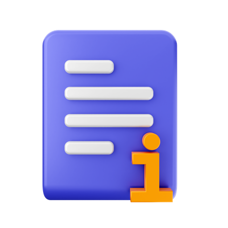 File Information 3D Icon