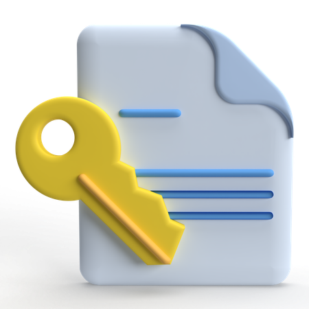 File Key  3D Icon