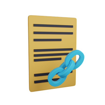 File Link  3D Icon